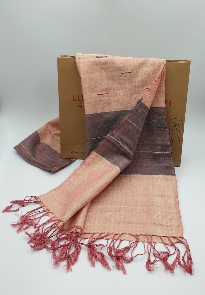 Khăn Tơ Tằm Thổ Cẩm Bá Minh Silk