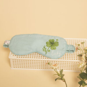 bịt mắt lụa cỏ may mắn xanh mint