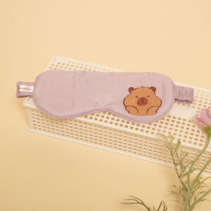 bịt mắt lụa tím capybara