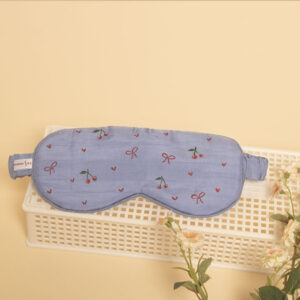 bịt mắt lụa xanh dương cherry ngọt ngào