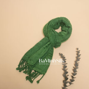khăn quàng đũi tơ xốp màu xanh cho nam