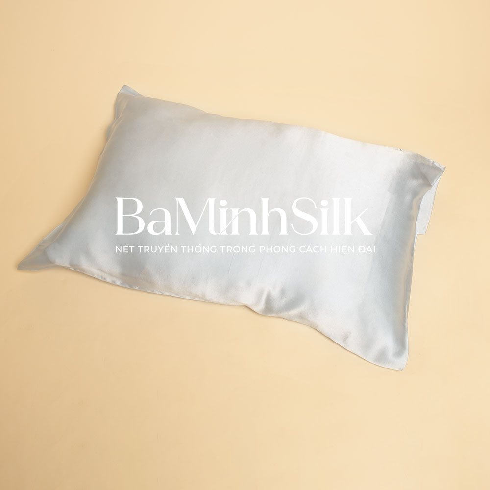 vỏ gối lụa xanh mint vỏ gối lụa xanh mint