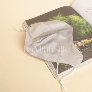 khẩu trang lụa tơ tằm chống nắng màu ghi (2)