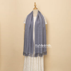 khăn choàng đũi xe cao cấp 60x185cm màu ghi